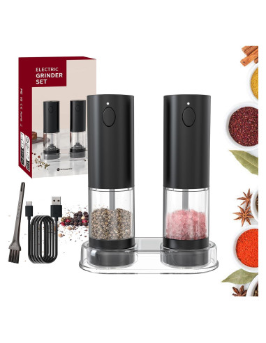 Molinillos Eléctricos de Sal y Pimienta FEIYUANDZ Recargables