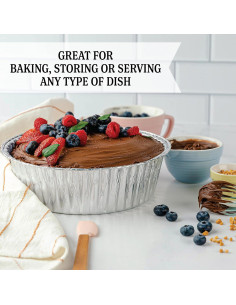 Sartén Redonda Desechable PLASTICPRO 25.4 cm - Paquete de 10 2