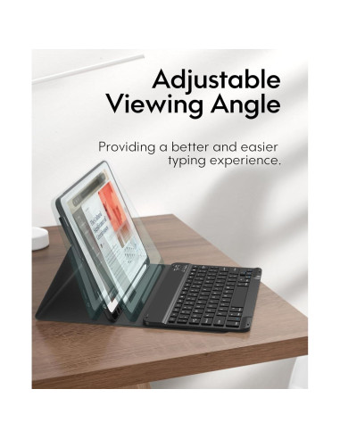 Funda de teclado CHESONA para iPad 10.2" 9 Gen 2021 - Negro