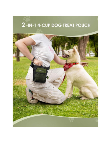 Bolsa de golosinas para perros Gobeigo con silicona 4 tazas