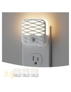 Dawnrise 3 Luces Nocturnas Enchufables con Sensor de Movimiento 3000K