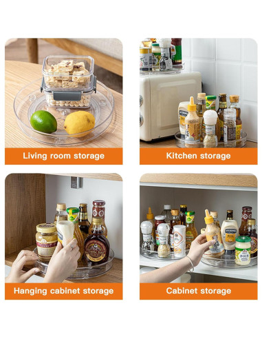 Organizador Giratorio Claro BuRuiJi 1 Nivel 23 cm Antideslizante