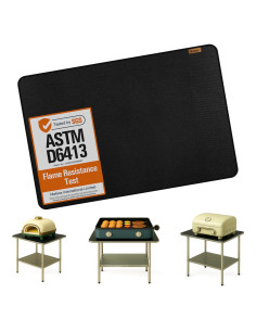 Alfombrilla Ignífuga Matace 60x40 cm Doble Cara para Parrilla