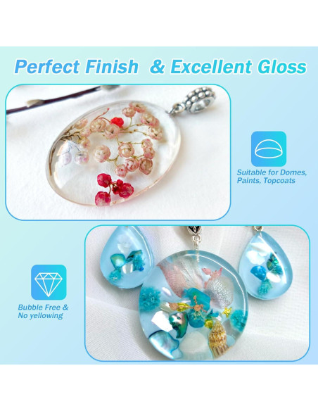 KISREL Resina UV 500g Kit Duro Cristal Claro para Joyería