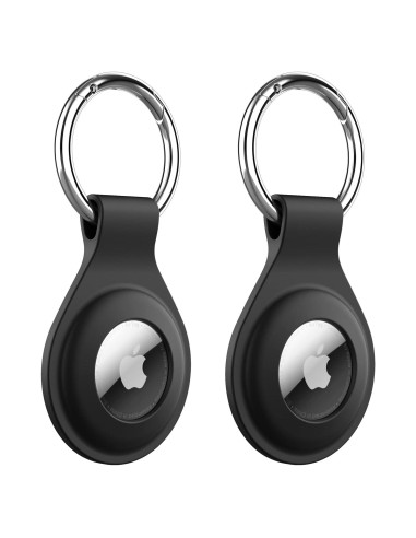 Funda de Silicona JETech para AirTag 2021 - 2 Pack Negro
