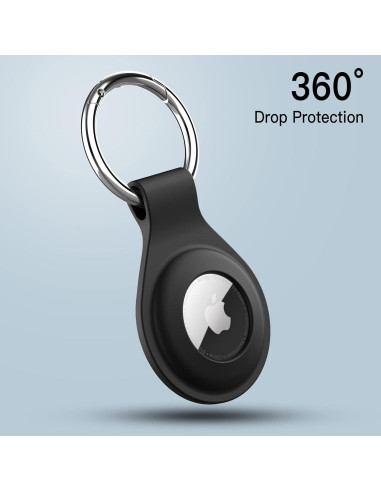 Funda de Silicona JETech para AirTag 2021 - 2 Pack Negro
