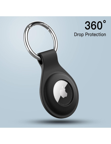 Funda de Silicona JETech para AirTag 2021 - 2 Pack Negro