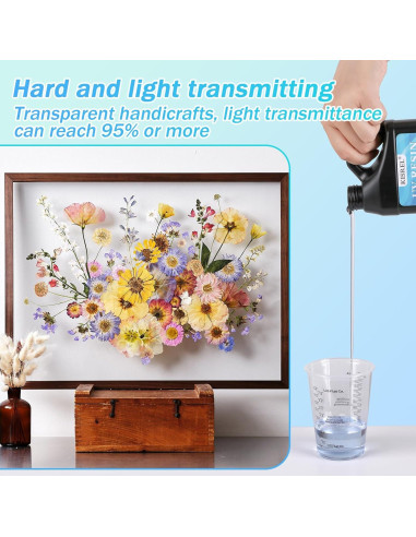 KISREL Resina UV 500g Kit Duro Cristal Claro para Joyería