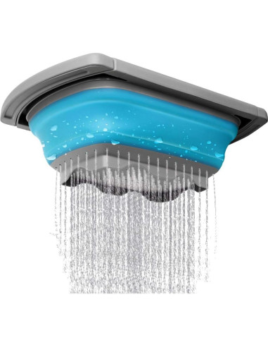 Colador Plegable QiMH 5.68L Silicona Antideslizante Azul