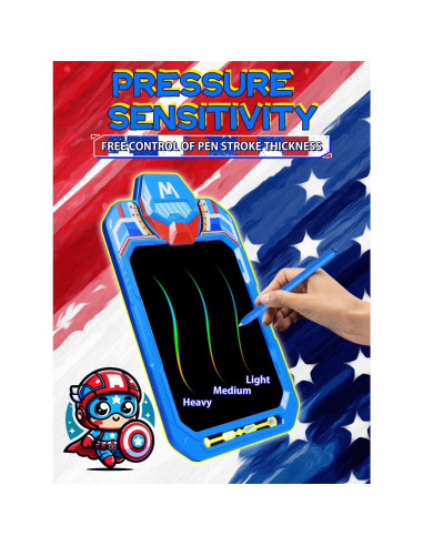 Tableta de Escritura LCD 10" Fullware Héroe Mecánico Azul