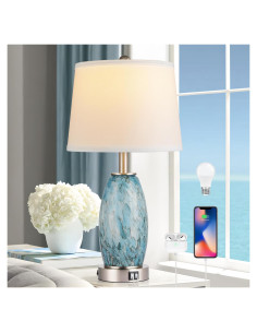 Lámpara de Mesa Lovlast Azul Claro 59.69 cm 3 Modos USB