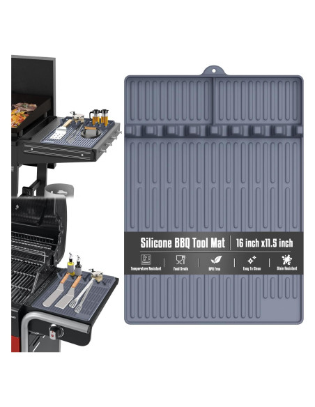 Alfombrilla de Silicona para Parrilla Comboproof 40.6x29.2cm Gris