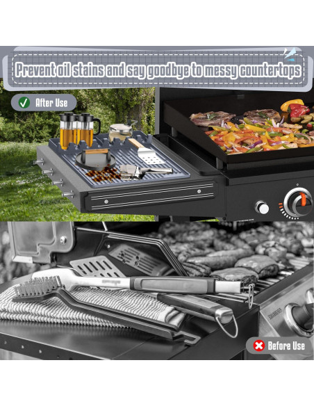 Alfombrilla de Silicona para Parrilla Comboproof 40.6x29.2cm Gris