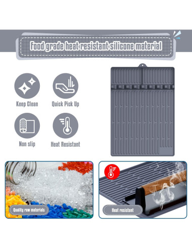Alfombrilla de Silicona para Parrilla Comboproof 40.6x29.2cm Gris