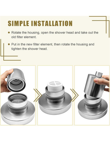 Cartucho de Reemplazo Filymosie para Filtro de Ducha - 1 Unidad