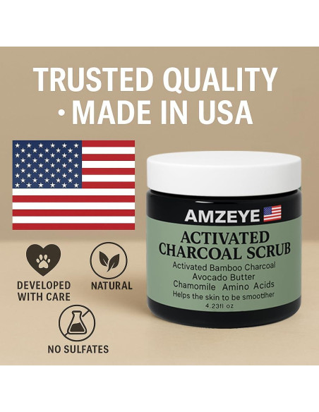 Exfoliante Detox AMZEYE Carbón Activado 159g - Suave y Nutritivo Exfoliante Detox AMZEYE Carbón Activado 159g - Suave y Nutritivo