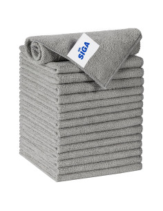 Paño de Microfibra MR.SIGA 30x30 cm - 15 Unidades Gris