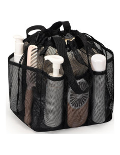 Caddy de Ducha Portátil Famichan Negro 27.22 kg 8 Bolsillos