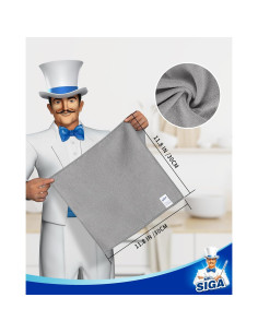 Paño de Microfibra MR.SIGA 30x30 cm - 15 Unidades Gris 2
