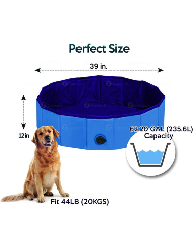 Piscina Plegable Zona Tech para Mascotas y Niños 10.3L