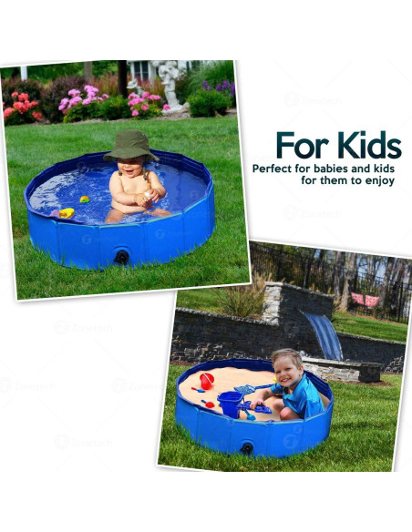 Piscina Plegable Zona Tech para Mascotas y Niños 10.3L