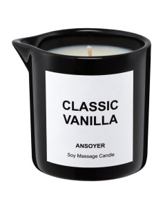 Vela de Aceite de Masaje ANSOYER 230g Vainilla Clásica Hidratante