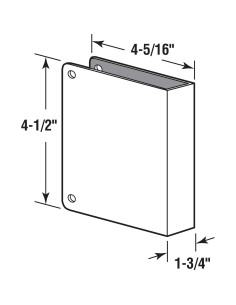 Placa de Refuerzo de Cerradura Prime-Line MP9490 Latón 4.4 cm 2