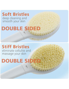 Cepillo de Ducha Doble Cara Honomo 52 cm Mango Largo Exfoliador 2