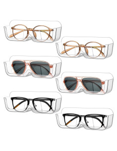 Organizador de Gafas de Sol de Pared Willinglong 6 Piezas Transparente