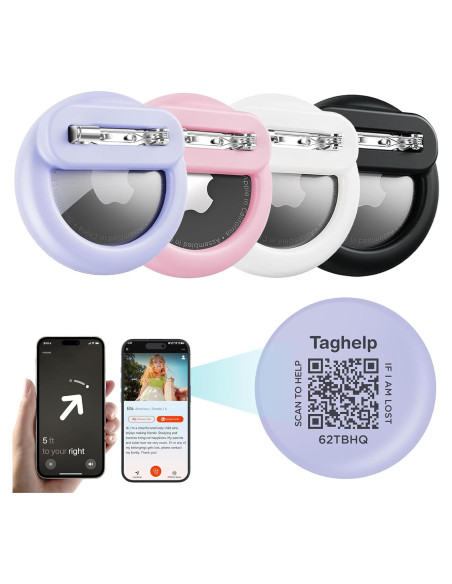 Paquete de 4 Fundas Silicona para AirTag Apple - Antipérdida