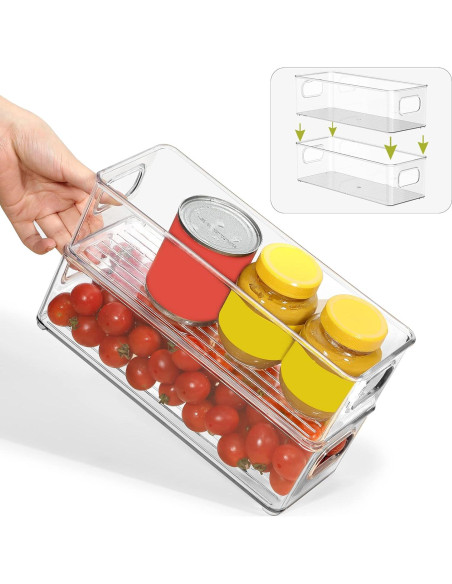 Bin de Almacenamiento Apilable KAVDNAE 2 Paquete 25.4 cm