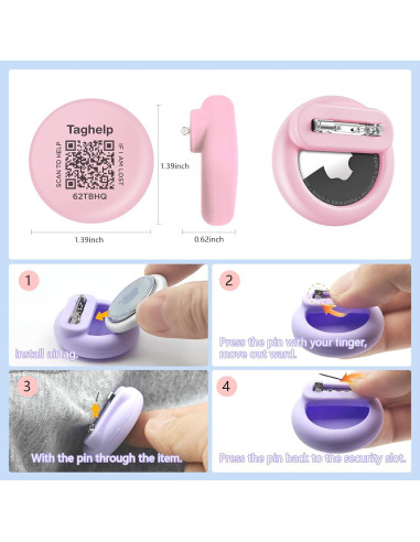 Paquete de 4 Fundas Silicona para AirTag Apple - Antipérdida