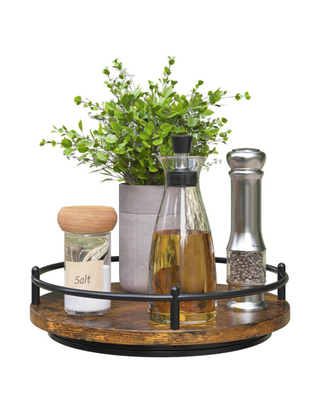 Organizador Lazy Susan KOKSTOP 22.86 cm Negro Madera y Metal