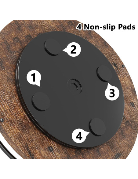 Organizador Lazy Susan KOKSTOP 22.86 cm Negro Madera y Metal