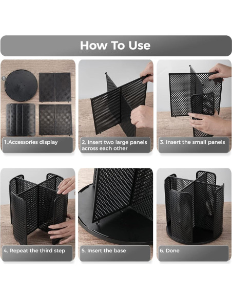 Organizador de Tazas Rotativo BATTIPAW 4 Compartimentos Negro Organizador de Tazas Rotativo BATTIPAW 4 Compartimentos Negro