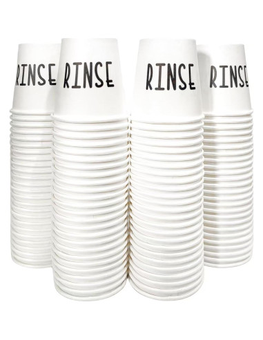 100 Vasos Desechables para Enjuagar BONLONG 3 oz Blancos