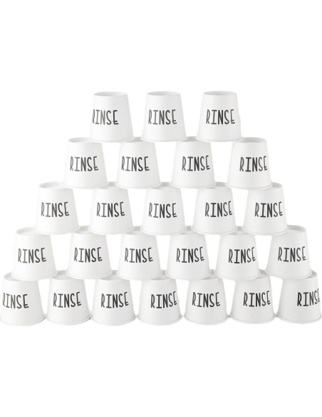 100 Vasos Desechables para Enjuagar BONLONG 3 oz Blancos