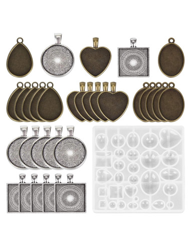 Kit de Joyería de Resina HOMEIDOL con 30 Piezas y Moldes