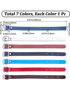 Correas de Equipaje GORGECRAFT de Cuero 7 Colores Ajustables 2