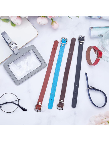 Correas de Equipaje GORGECRAFT de Cuero 7 Colores Ajustables