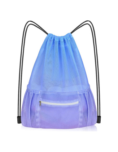 Bolsa de Malla Nidoul con Cierre y Bolsillo para Gimnasio