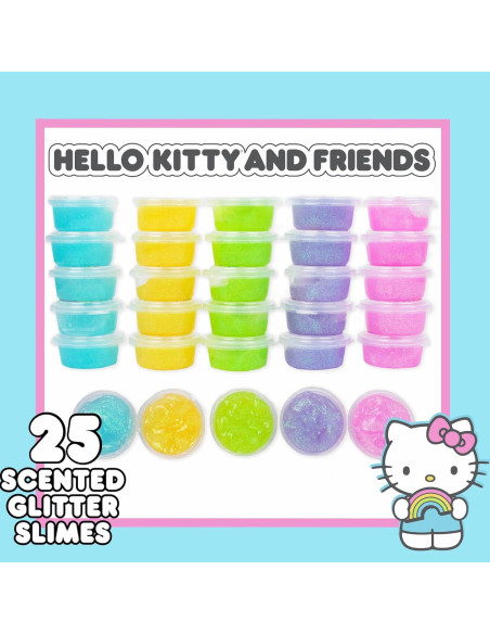 Conjunto de Slime Hello Kitty 25 Paquetes Aromatizados 28g