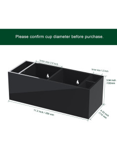 Soporte Doble para Vasos Bosscasa con Ranura para Marcador Negro 2