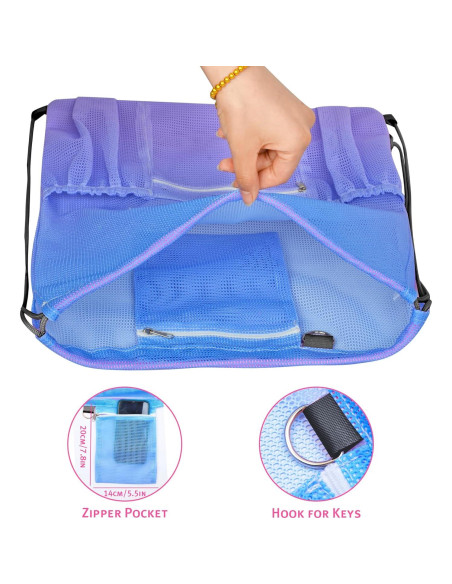 Bolsa de Malla Nidoul con Cierre y Bolsillo para Gimnasio Bolsa de Malla Nidoul con Cierre y Bolsillo para Gimnasio