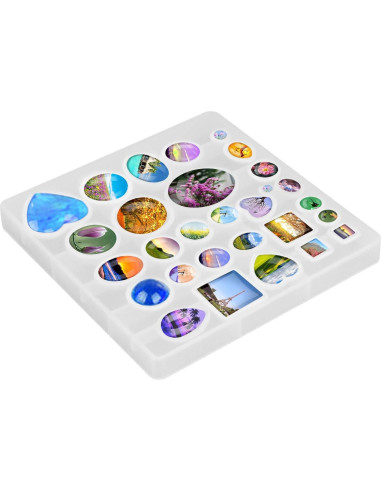 Kit de Joyería de Resina HOMEIDOL con 30 Piezas y Moldes