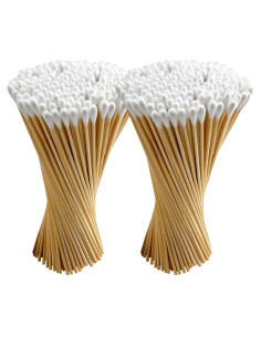 Bastones de Algodón 200 PCS 15.24 cm - Sin Pelusa, Absorbentes