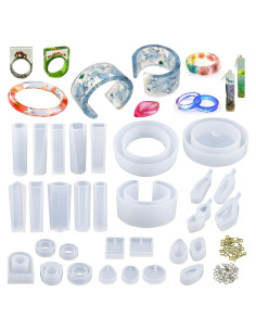 Kit de Joyería de Resina LET'S RESIN 30 Piezas Moldes Silicona