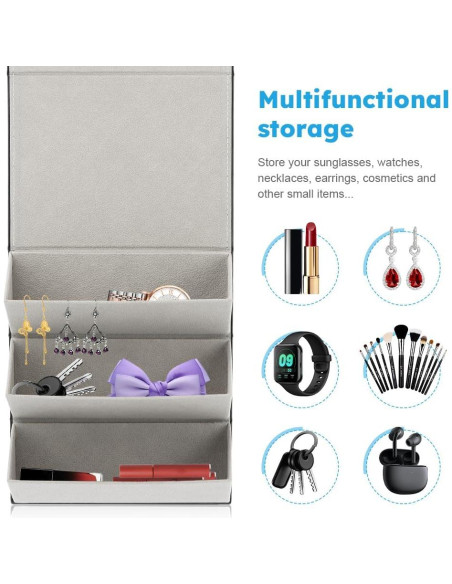 Estuche de Viaje para Gafas JIANWEI 3 Ranuras Negro