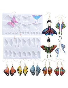 Moldes de Silicona para Aretes LET'S RESIN - Mariposa 2 Pcs