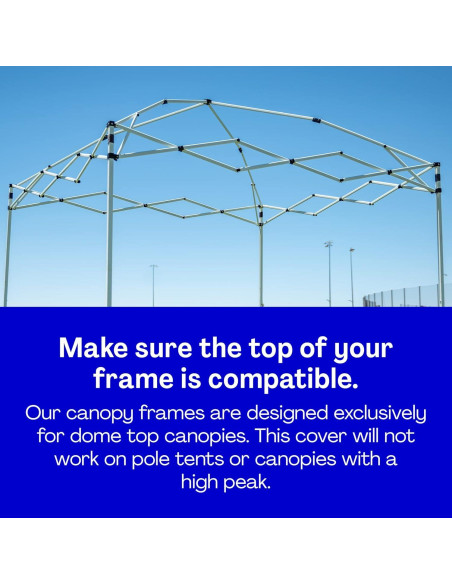 Cubierta de Toldo Pop Up 8x8 Breezy Azul Resistente al Agua